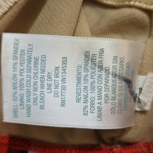 Kona Sol Red & Blue Striped One Piece Swimsuit Size Large - Picture 8 of 11